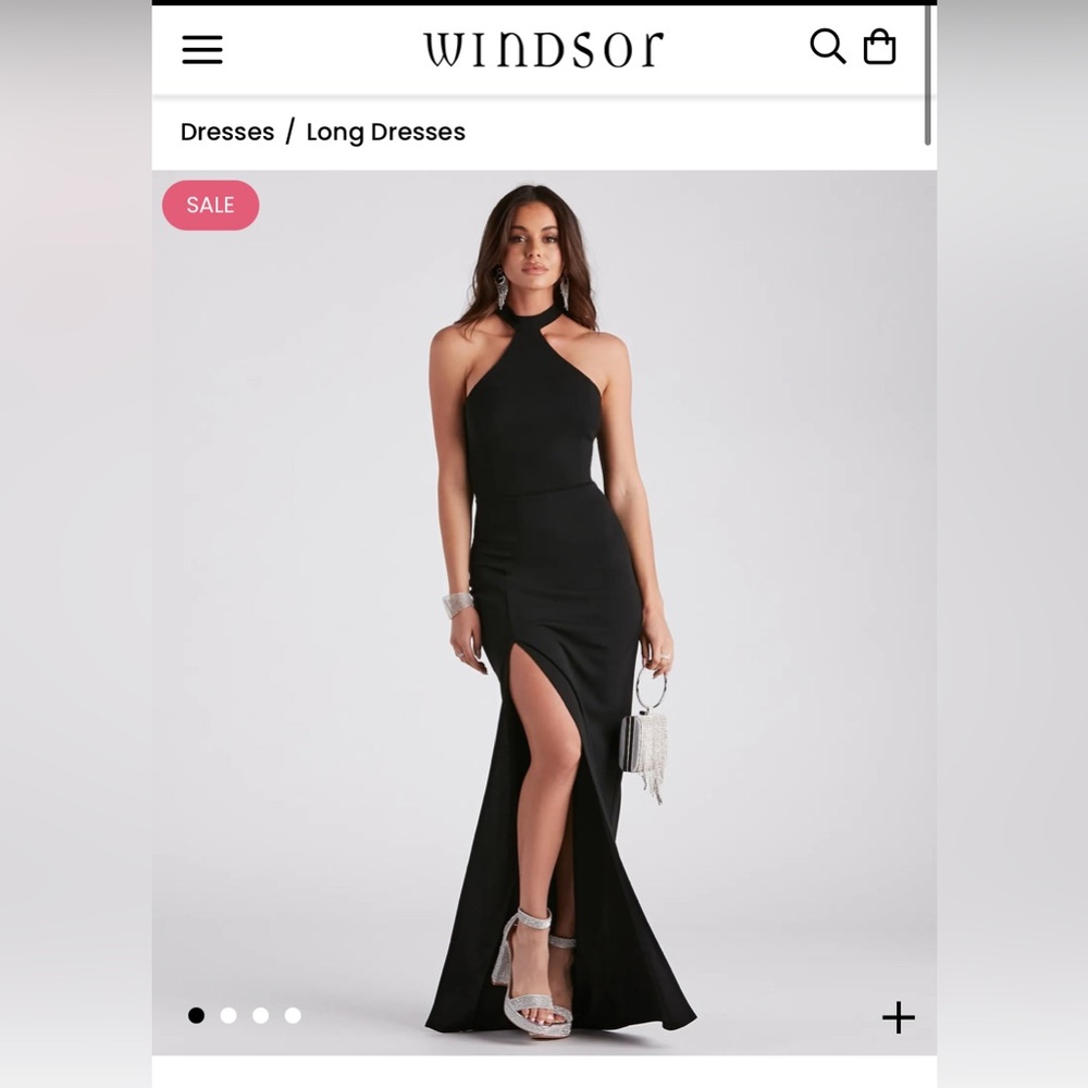 Windsor Elegant Black Maxi Dress